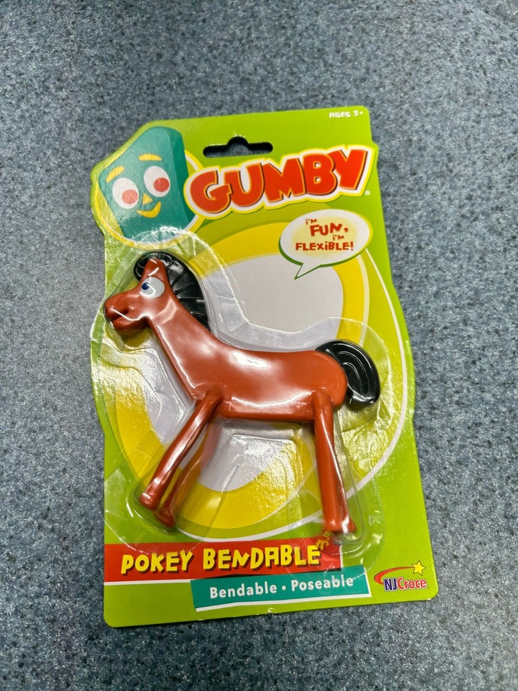 NJ Croce Gumby Pokey 5″ Bendable Rubber Figure New/Sealed