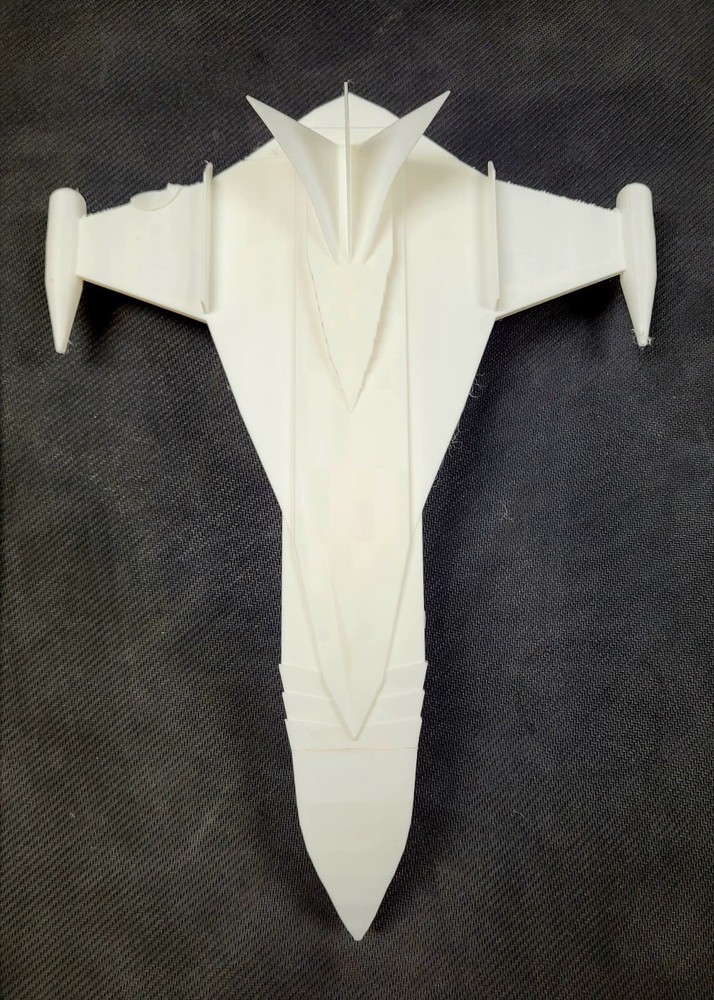 God Phoenix Starfighter Jet White 12 inches Display Prop & Fantasy 3D Printed
