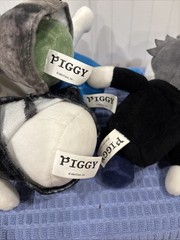 4 PIGGY 8” Clowny, Wolf, Piggy and Zombie Pig Plush Lot