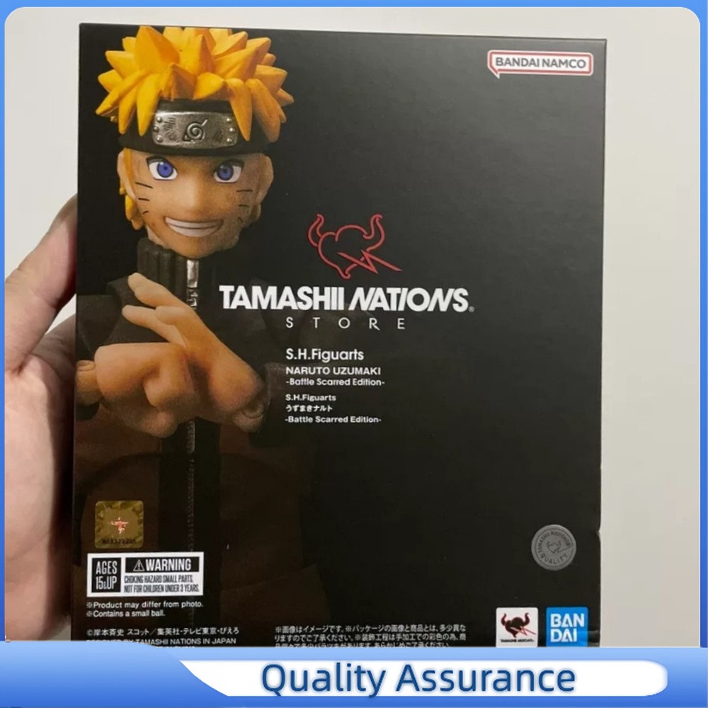 New Bandai S.H.Figuarts Naruto Uzumaki Battle Scarred-Tamashii Action Figure Toy