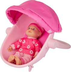 Baby Boo My First 4-in-1 Pram Kids Role Play Buggy (Pink) for Dolls up to 36cm