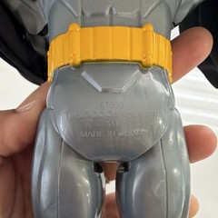 Batman Action Figure Gray Black Yellow Plastic Fabric w/ Cloth Cape