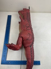 Vtg Carnotaurus Disney Dinoland Animal Kingdom plush Latex Rubber Dinosaur 36″