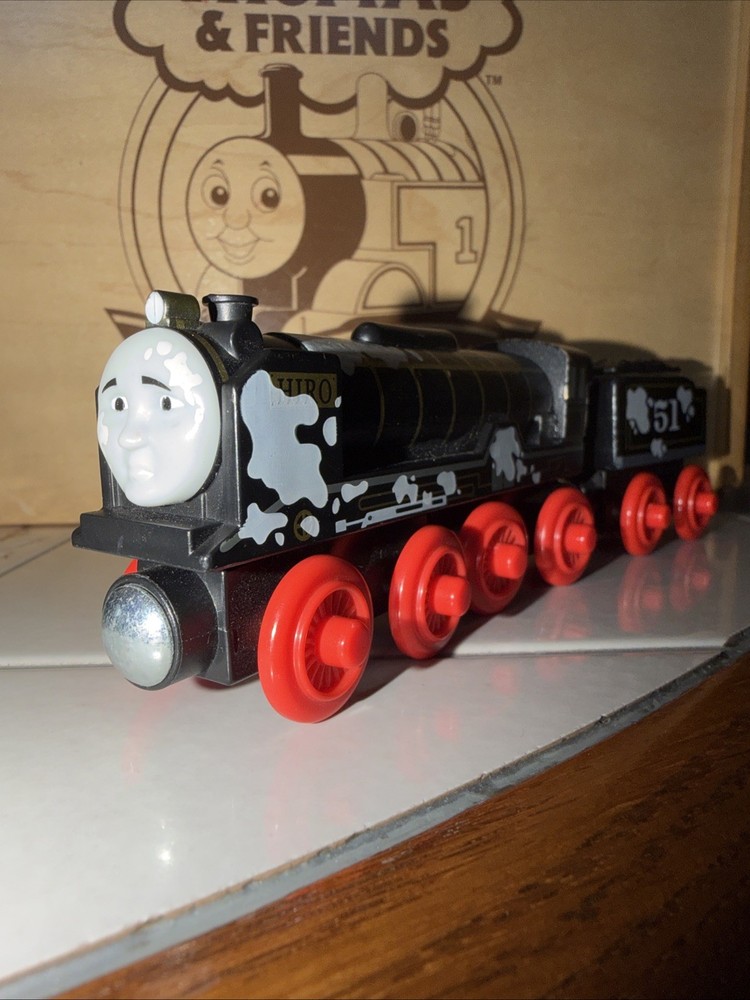 HIRO THOMAS FRIENDS TRAIN WOODEN Railway #51 Japanese STICKY SPILL VARIANT SAD