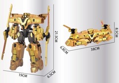 Tobot V Galaxy Detectives 14″ Golden Justice Giant V Figure 4IN1 Combiner Robot