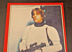 VTG STAR WARS TRADING CARD LOT LUKE SKYWALKER RC BLUE BORDER #1,STICKER 1977 RED