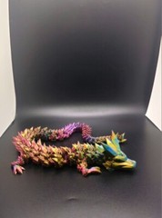 3D Printed Flexi Dragon, Cinderwing3D Articulated Crystal Dragon/Medium-18inches