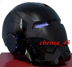 US!!! AUTOKING Iron Man MK5 1:1 Helmet Wearable Voice-control Black Mask Cosplay