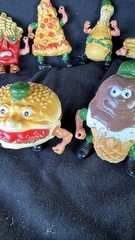 Lot Of 8 Food Fighters 1988 Mattel Action Figures – Read and See Photos