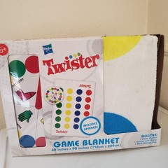 Hasbro Twister Game Blanket 60″x90″ Classic Party Activity Game with Spinner NEW