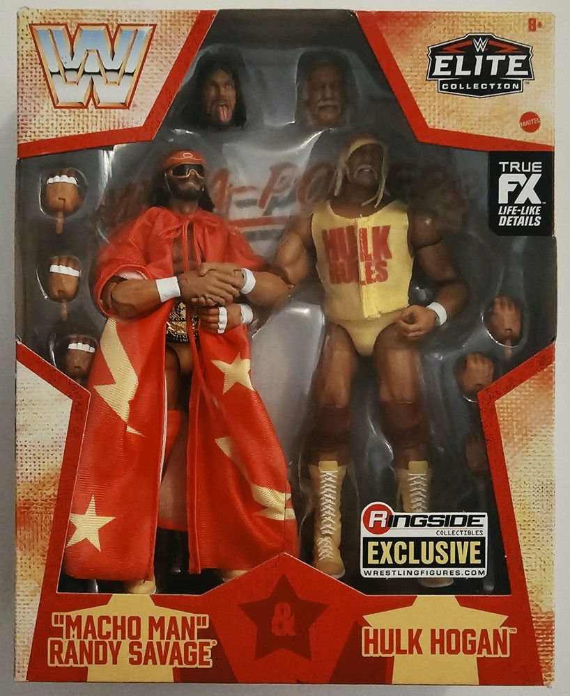 WWE ELITE COLLECTION MEGA POWERS MACHO MAN RANDY SAVAGE HULK HOGAN RINGSIDE EXCL