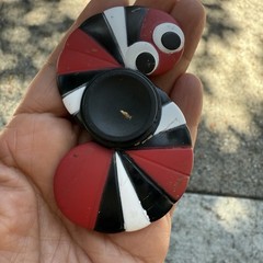 Red & Purple Slither.io BONKERS Collectible Worm With Eyes Fidget Spinner B2