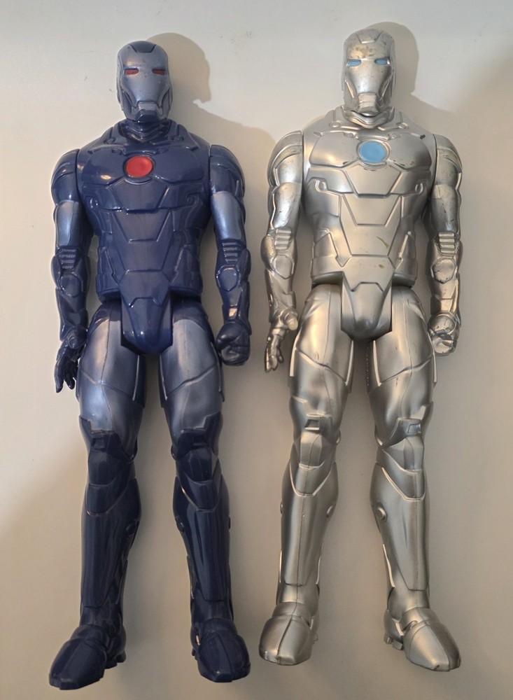 MARVEL Iron Man Blue Silver Figures Set Of 2