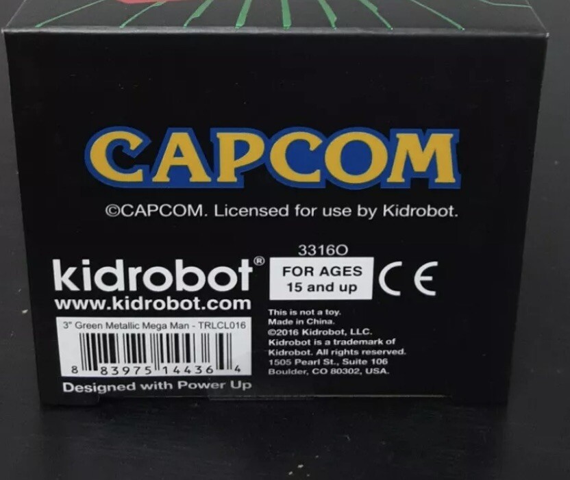 Kidrobot x Mega man 3″ Metallic Green Holiday Exclusive Non-Blind box NEW 🔥