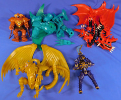 YUGIOH VINTAGE FIGURE LOT OF 5 OBELISK, SLIFER, RA, EXODIA, BUSTER BLADER