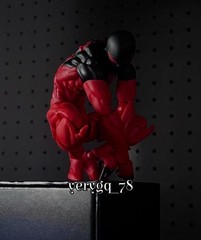 In US! MESS TOYS Symbiote Spider-Man Action Figure Black Red Model Boy Toys Gift