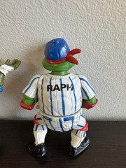 Teenage Mutant Ninja Turtles Football Leo & Baseball Raph TMNT Vintage 1991