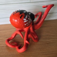Chap Mei Red Octopus Toy Figure Sea Creature Tentacles Plastic M2