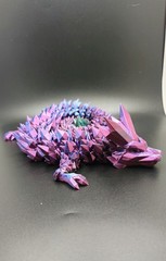 3D Printed Flexi Dragon, Cinderwing3D Articulated Crystal Dragon/Large-24inches