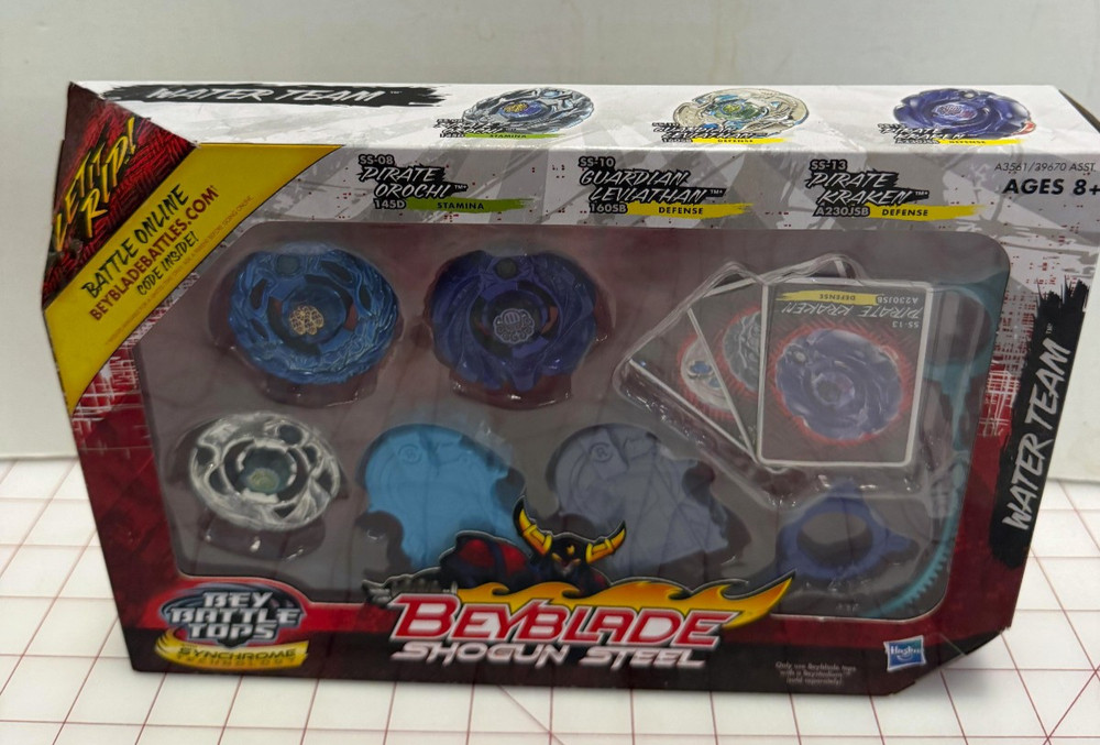 Beyblade Shogun Steel Water Team Set Guardian Leviathan 3 Pack Set New