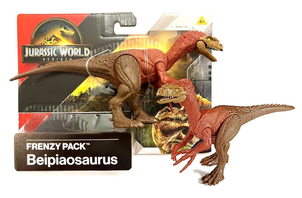 Jurassic World Rebirth Frenzy Pack Beipiaosaurus 6in. Figure New in Box