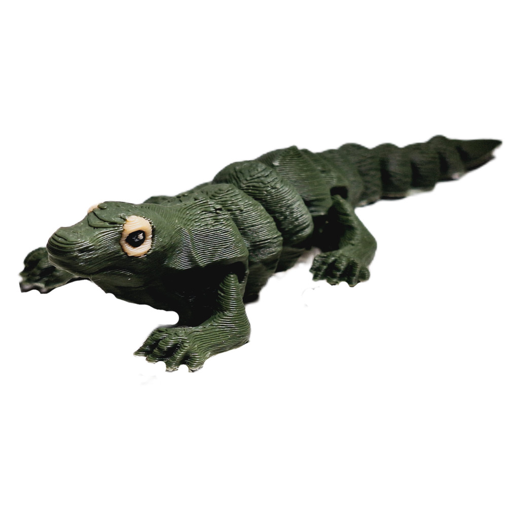 FlexiMech Baby Komodo Dragon Flexible Articulated 3d Printed Reptile Fidget Toy