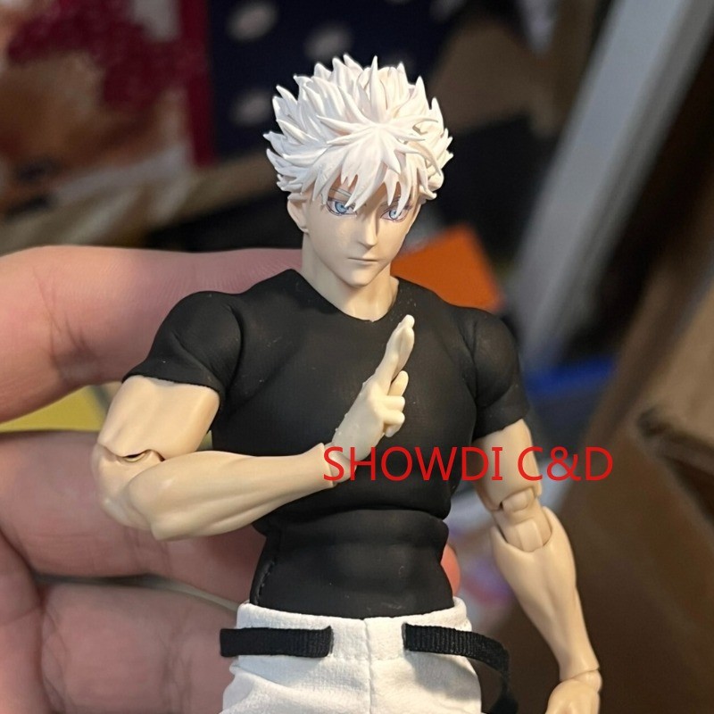 Custom 1/12 Jujutsu Kaisen Satoru Gojo Head Sculpt For 6″Romankey SHF Vtoys Body