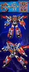 Metal Cardbot W BLAION & BLUE COP W Grand Blue Leon Transforming Robot set