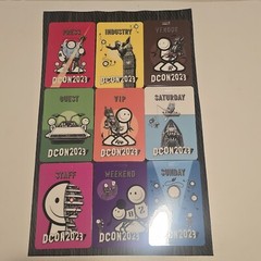 DesignerCon 2023 Set Of 9 Badges By The London Police DCON