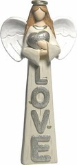 Holy Land Market Resin Love Angel – Decorated with Stars – Large ( 19.7 cm –