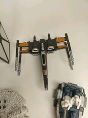 Star Wars Micro Galaxy/Hotwheels Poe,Tie,A-Wing,Falcon,Snow Speeder Lot Of 5