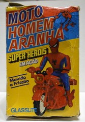 SPIDER-MAN SUPER HEROES FRICTION MOTORCYCLE MOTO HOMEN ARANHA MIB 1970’s Brazil