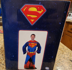 DC Direct ReActivated Series 1 Superman Action Figure & a Superman comfy blanket