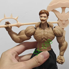 New 1/12 The Seven Deadly Sins Escanor Head Carving for 6″ Romankey Big Guy Body