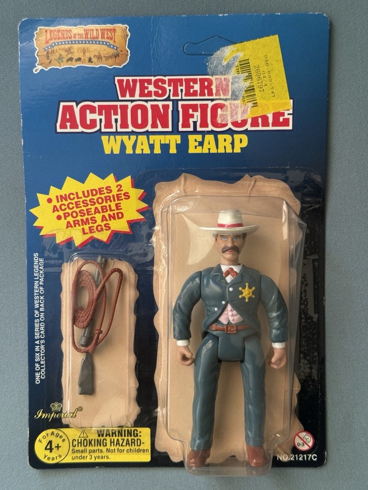 Vintage Imperial Toys Legends of the Wild West Wyatt Earp Figure 1991 Sealed