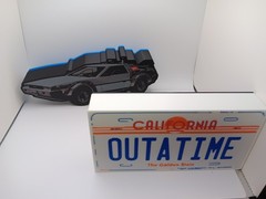 Retro Back to the Future Delorean time machine Light Box sign 10″ lightbox sign