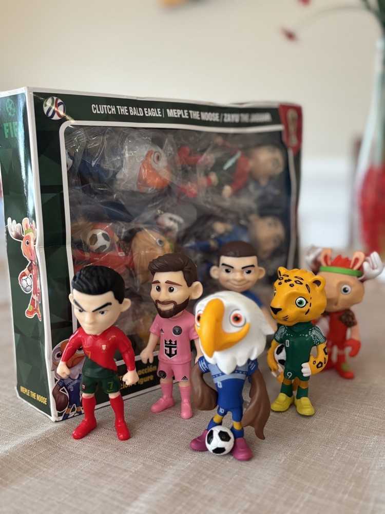 FIFA World Cup Soccer Football Player Mascots Action Figure Set 6-Pack New In