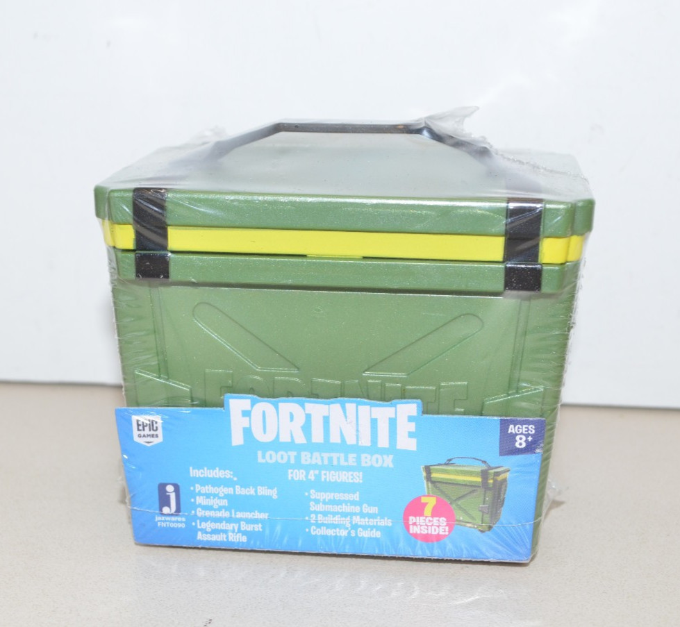 FORTNITE Loot Battle Box For 4″ Action Figures Accessories Weapons New Sealed
