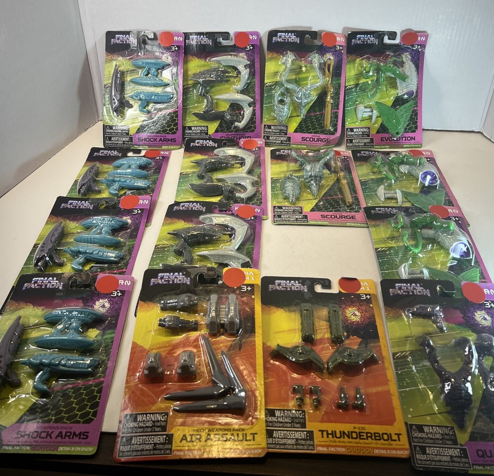 Final Faction Weapons Pack Lot Shock Arms Evolution Synthoid Scourge – Lot Of 15