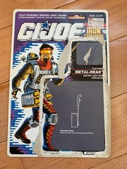 G.I. Joe Metal Head V1 Action Figure + Uncut Cardback Vintage Iron Genadiers
