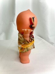 VINTAGE KEWPIE WITH DRESS COIN BANK DOLL SOFT VINYL TOY JAPAN SOFUBI
