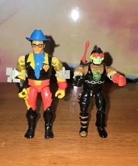 Vintage Bionic Six ljn Complete with Weapons Set of 13 Figures with 5 Card Backs