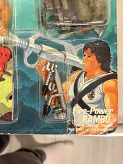 1986 Coleco RAMBO Fire-Power Rambo MOC Sealed I.D. Card Insert Flamethrower