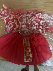 Custom Made RED DRESS Bow LUNAR NEW YEAR For 38 CM Time To Chill Fall Into Wild