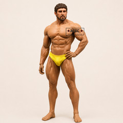 Custom Uncensored PHICEN 1/6 Beard 12″ Male Seamless Super Muscular Figure Set