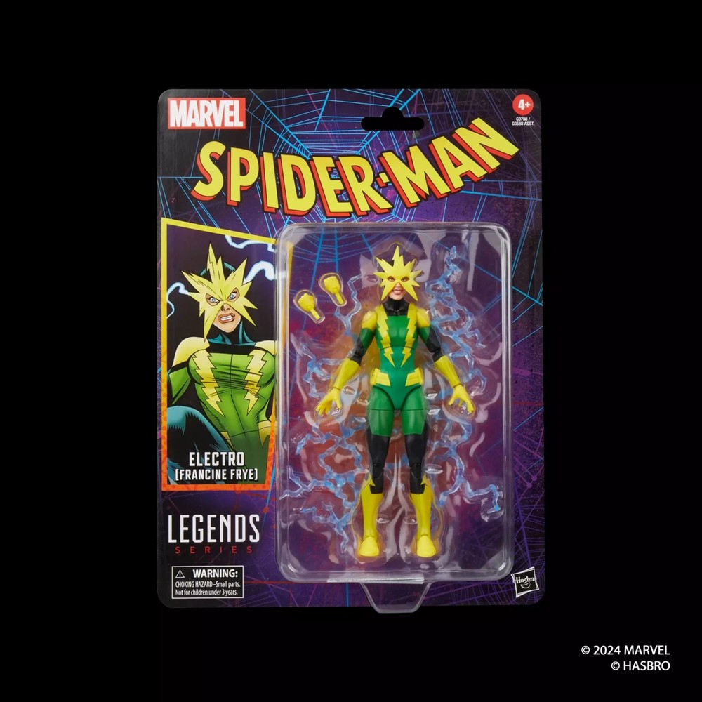 HASBRO MARVEL LEGENDS SPIDER-MAN ELECTRO (FRANCINE FRYE) 6″ ACTION FIGURE