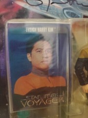 SIGNED ✍️ by Garrett Wang Star Trek Voyager Harry Kim 1995 Action Figure