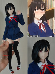 1:6 Anime Cosplay Cute Girl Head Sculpt Fit 12” Female PH UD LD Figure Body Toy