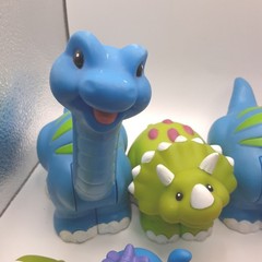 VTG Lot Of 10 Fisher Price Little People Dinosaur Figures Brachiosaurus T-Rex