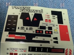 Vintage 1985 Transformers G1 Jetfire Partial Sticker Sheet Decals and Booklet